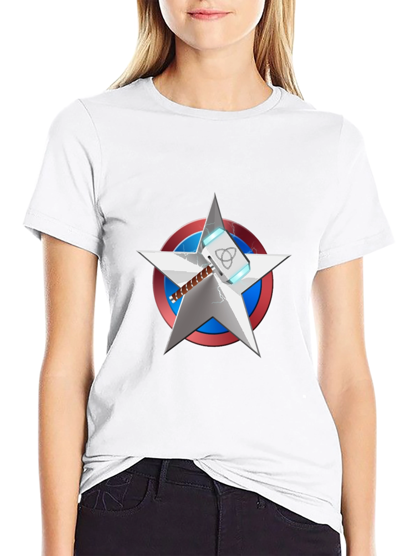 Superhero Mashup T-Shirt - Captain America & Thor