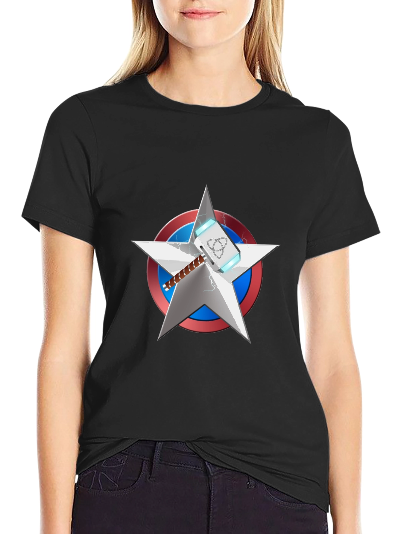 Superhero Mashup T-Shirt - Captain America & Thor