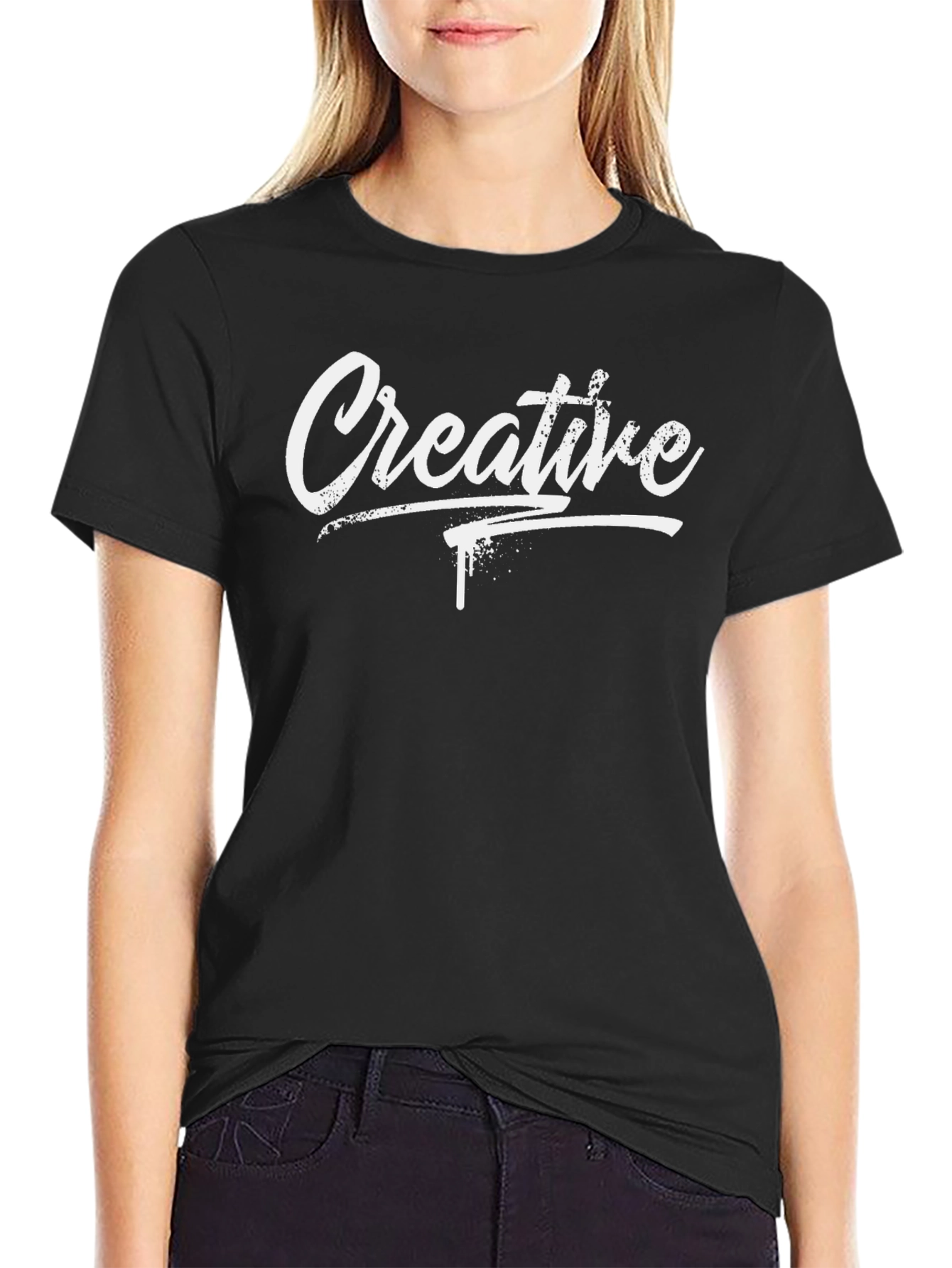 Creative Graphic Tee - Mens Black T-Shirt