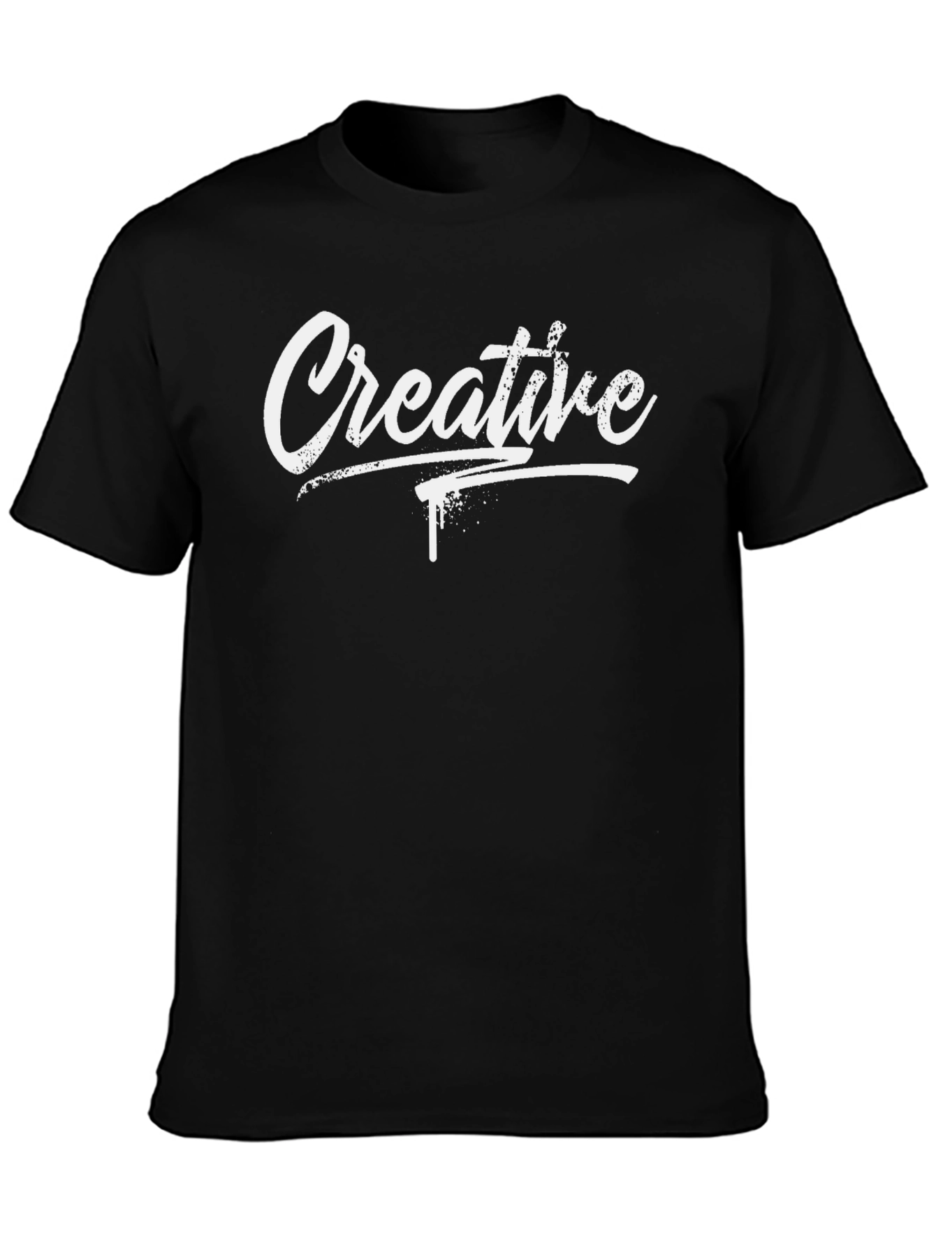 Creative Graphic Tee - Mens Black T-Shirt