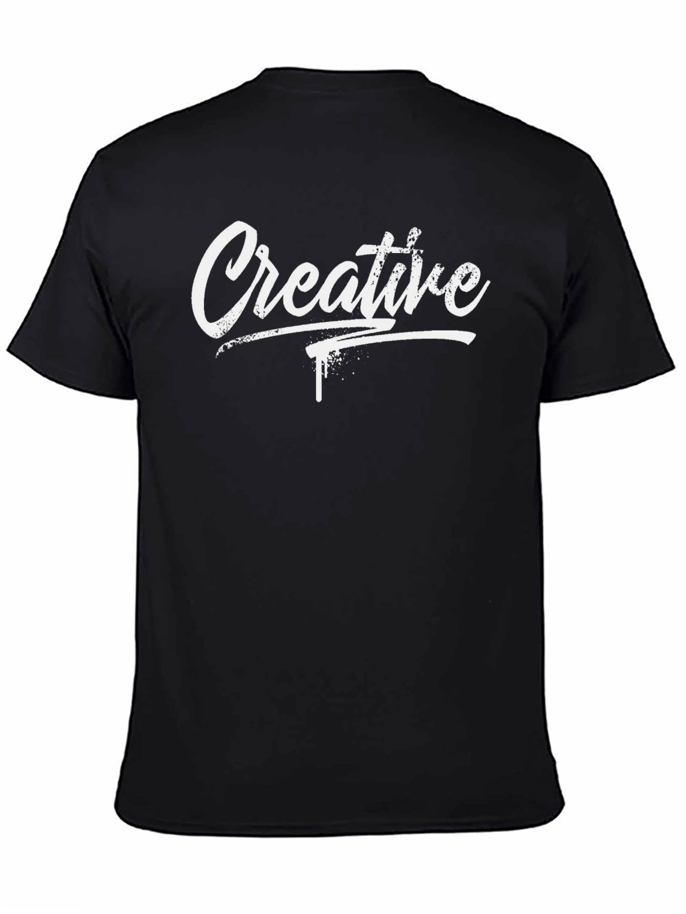 Creative Graphic Tee - Mens Black T-Shirt