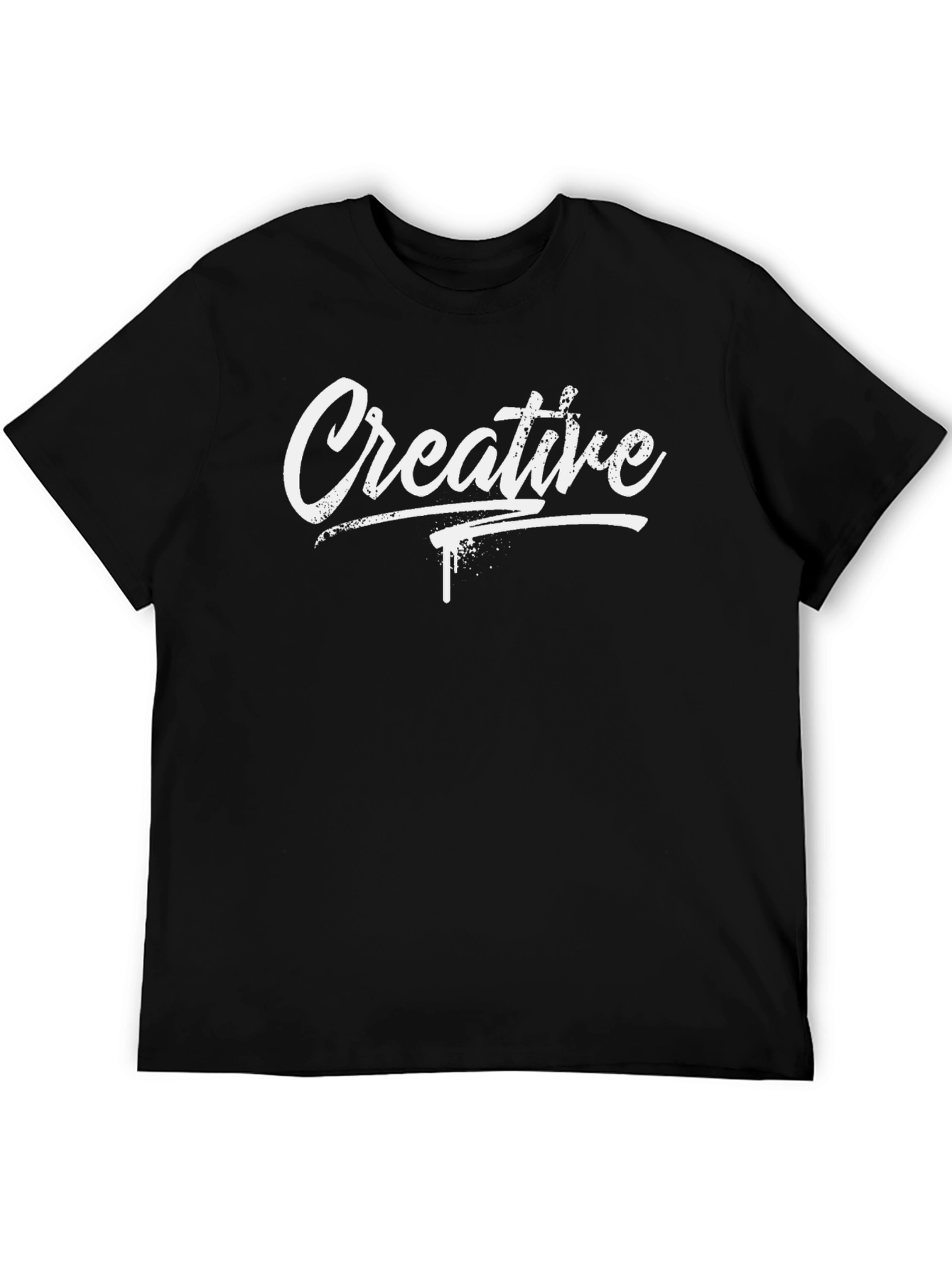 Creative Graphic Tee - Mens Black T-Shirt