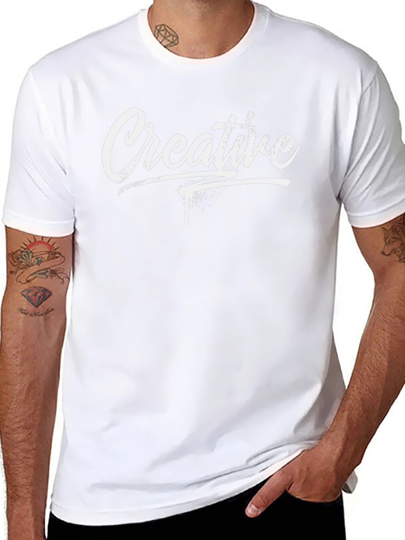 Creative Graphic Tee - Mens Black T-Shirt