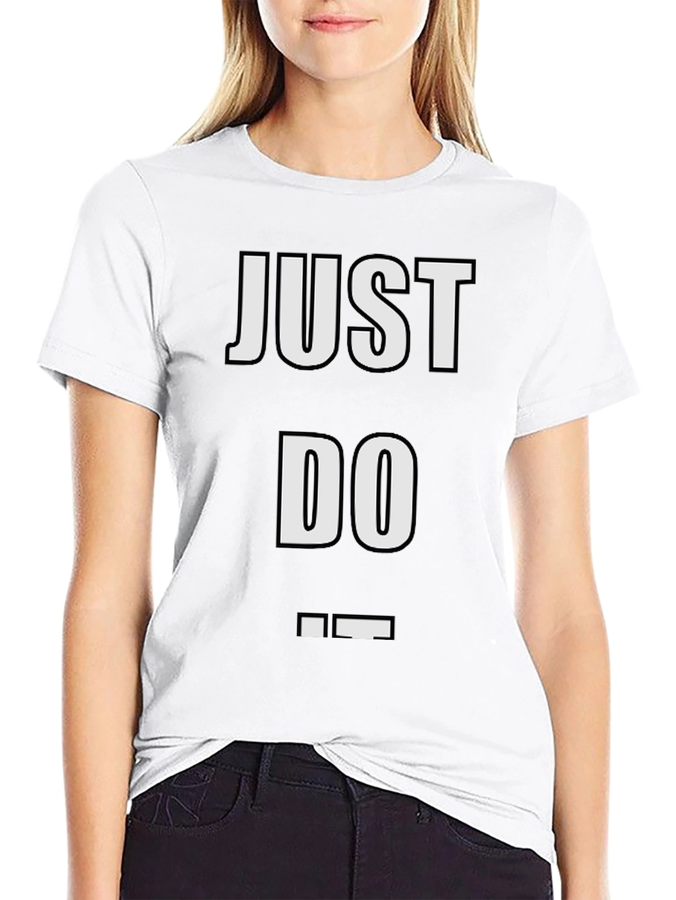 Just Do It Tee - Stylish Black T-Shirt