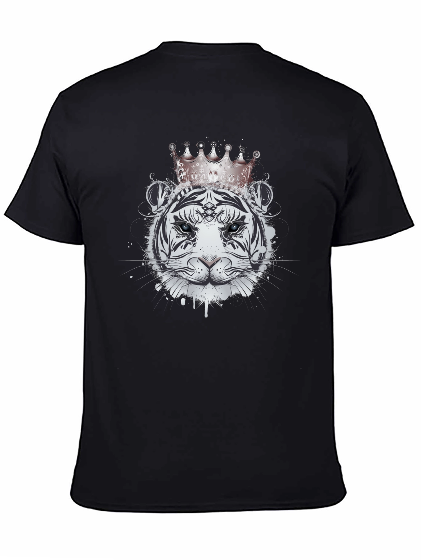Royal Tiger Graphic Tee - Black Cotton Shirt