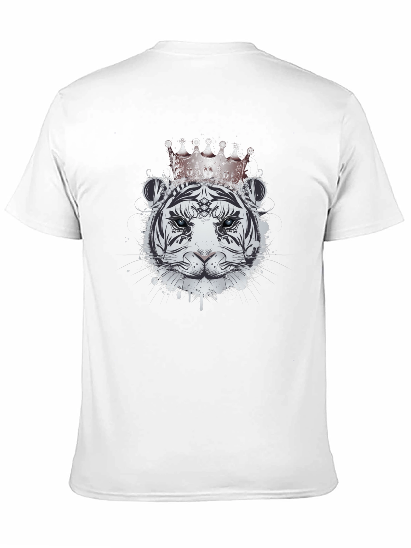 Royal Tiger Graphic Tee - Black Cotton Shirt