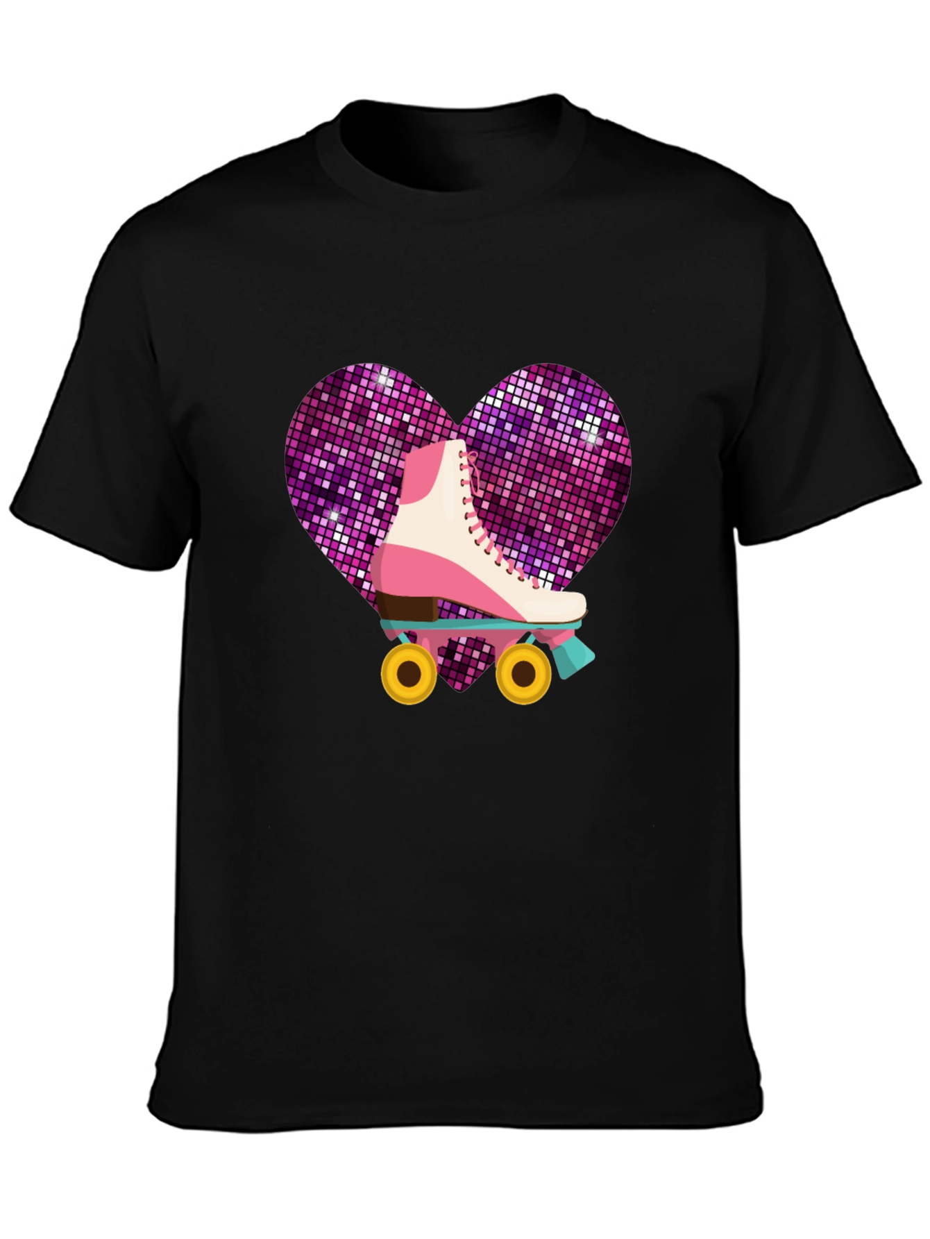 Retro Roller Skate Heart T-Shirt