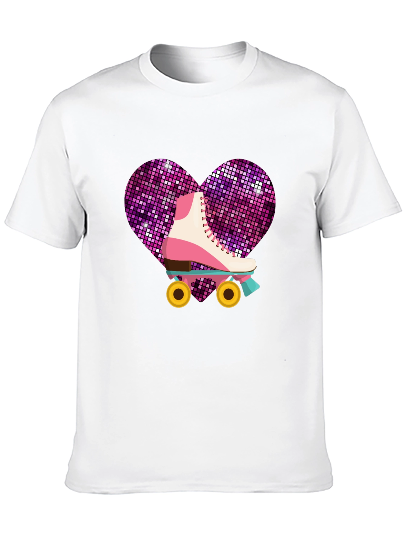 Retro Roller Skate Heart T-Shirt
