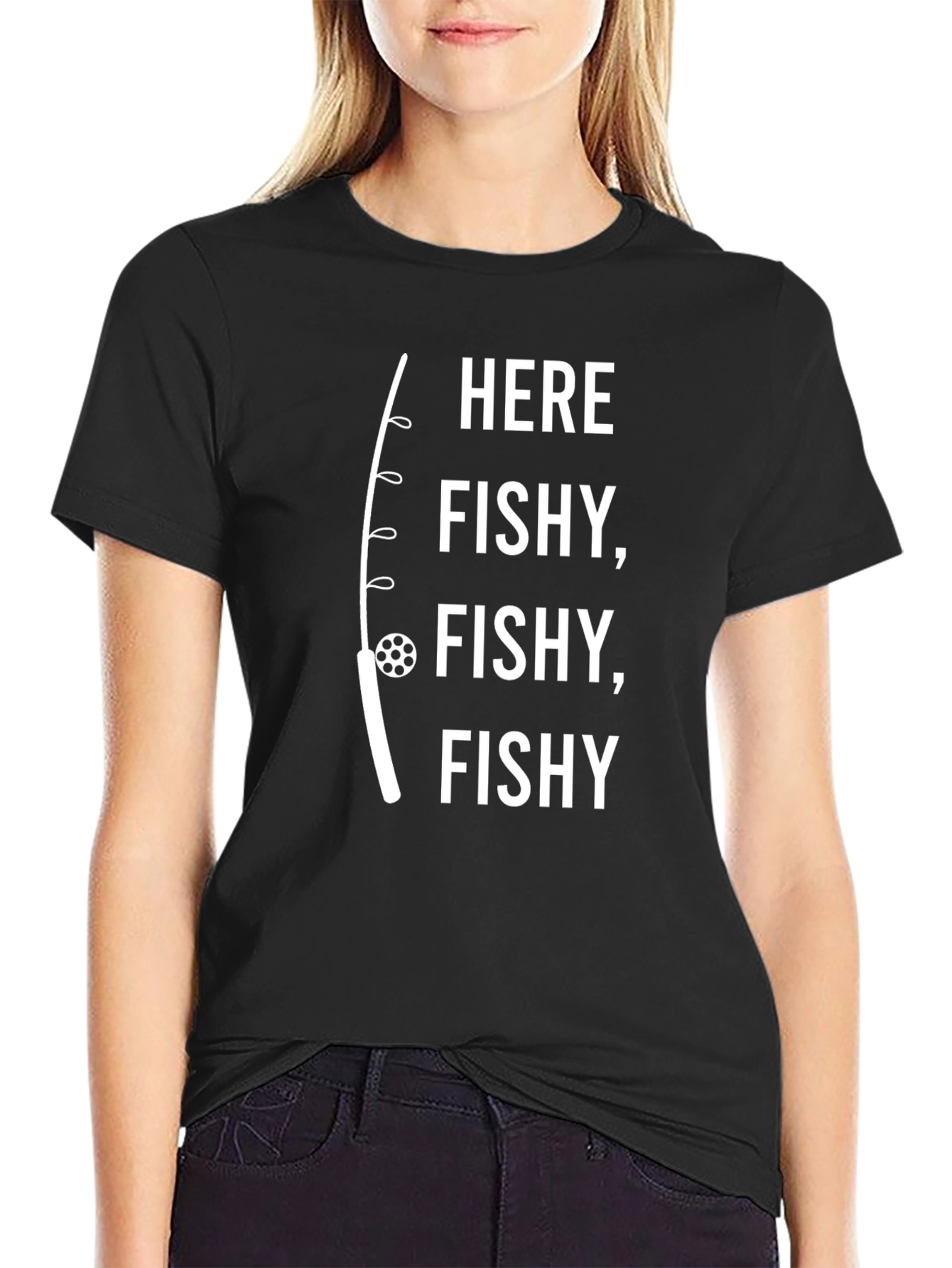 Here Fishy Fishy Funny Fishing T-Shirt
