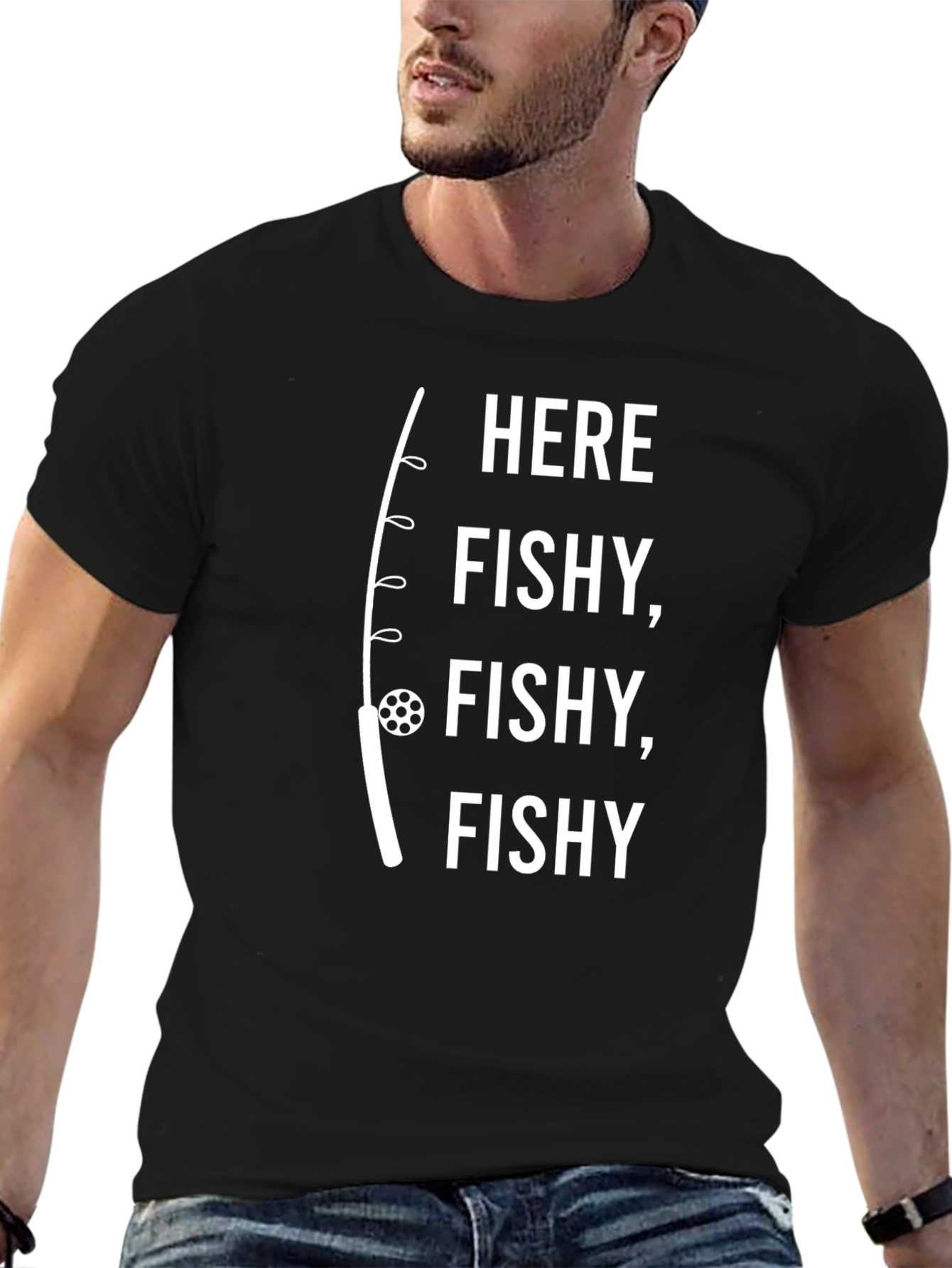 Here Fishy Fishy Funny Fishing T-Shirt