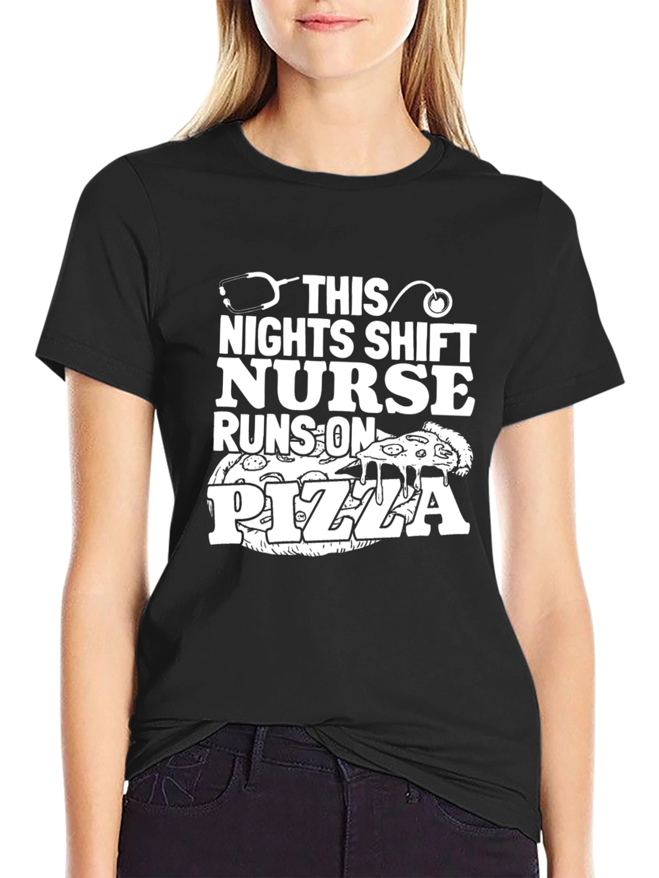 Night Shift Nurse Pizza T-Shirt