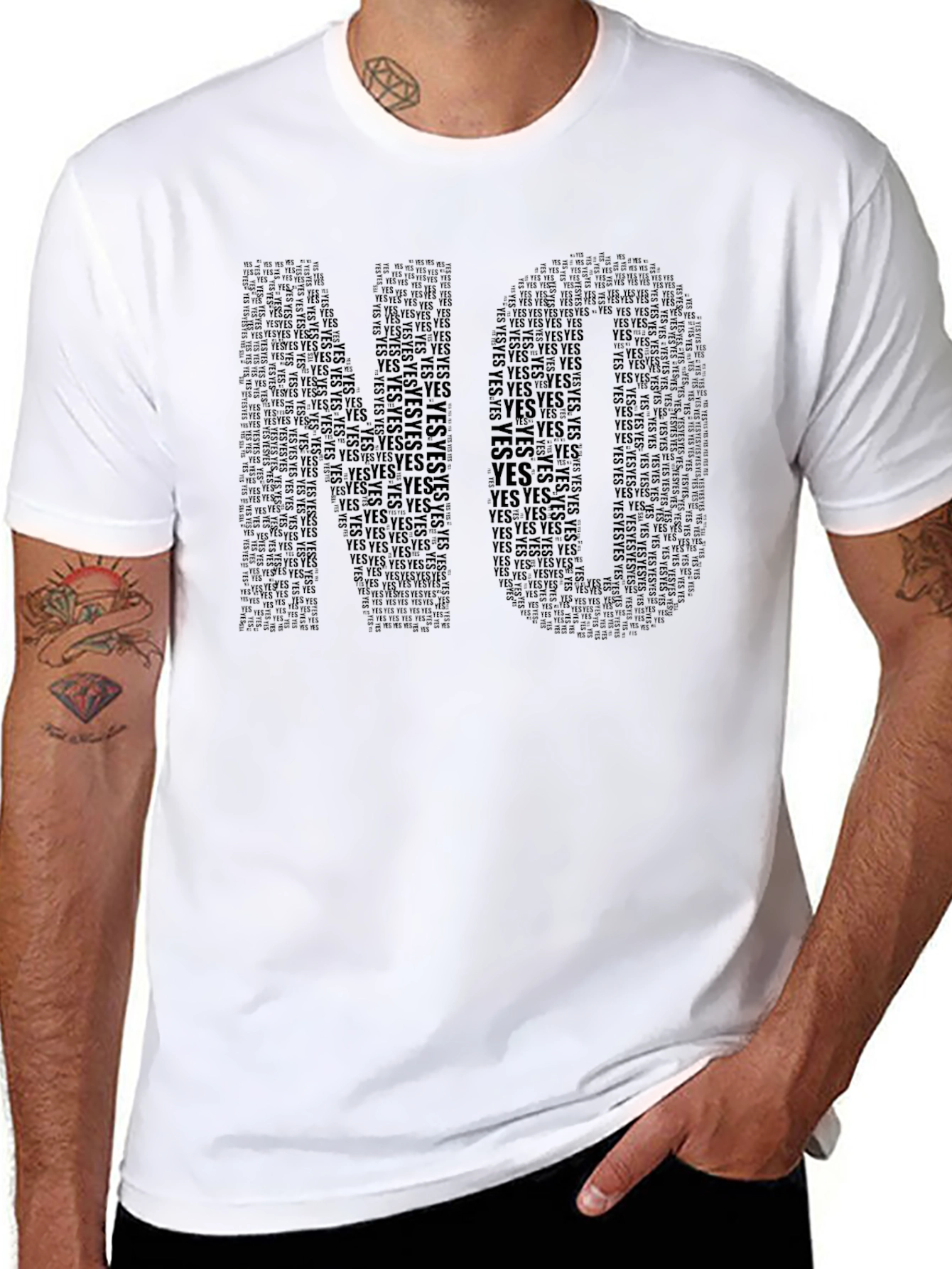 Word Art NO T-Shirt