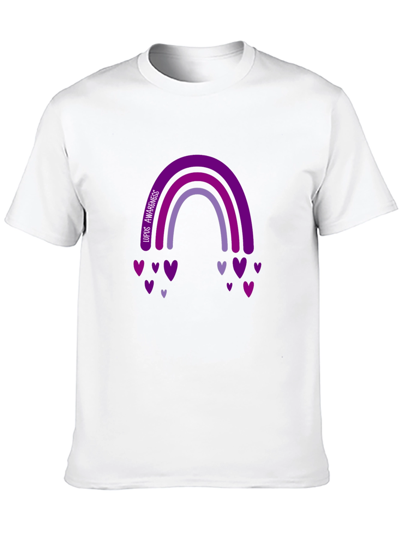 Lupus Awareness Rainbow Hearts T-Shirt