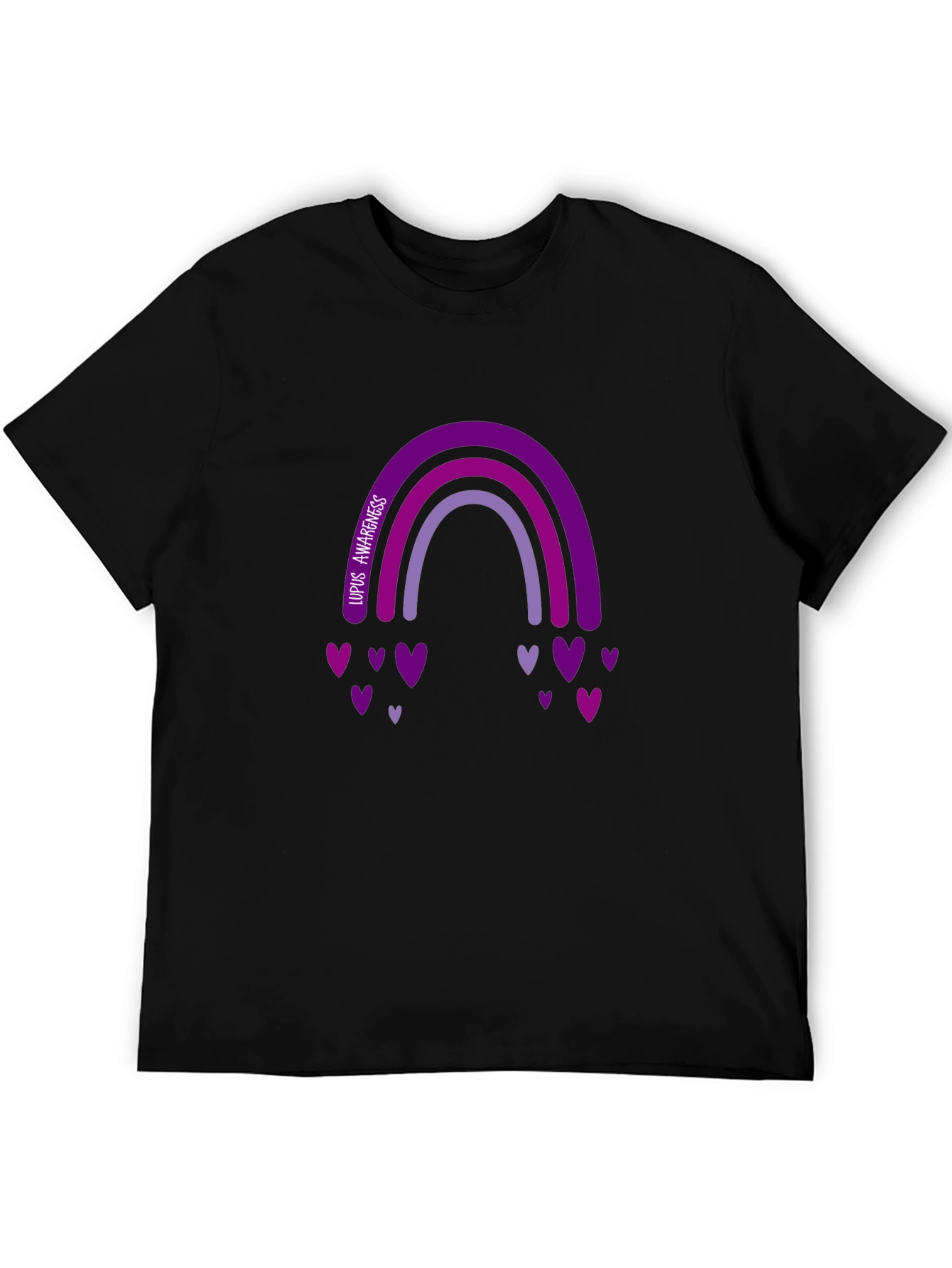 Lupus Awareness Rainbow Hearts T-Shirt