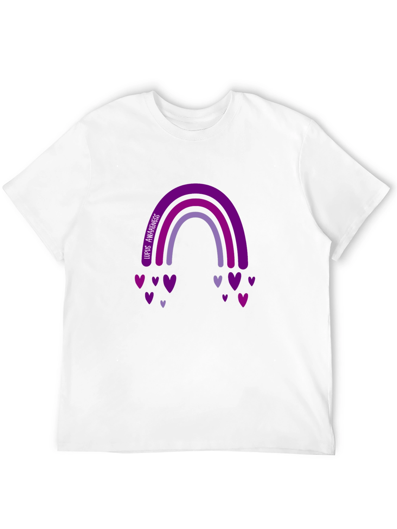 Lupus Awareness Rainbow Hearts T-Shirt