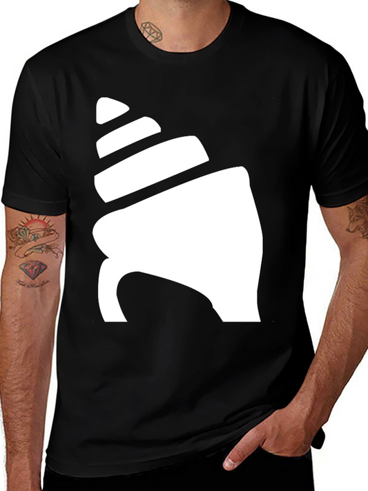 Shell Graphic Black T-Shirt - Mens Casual Tee