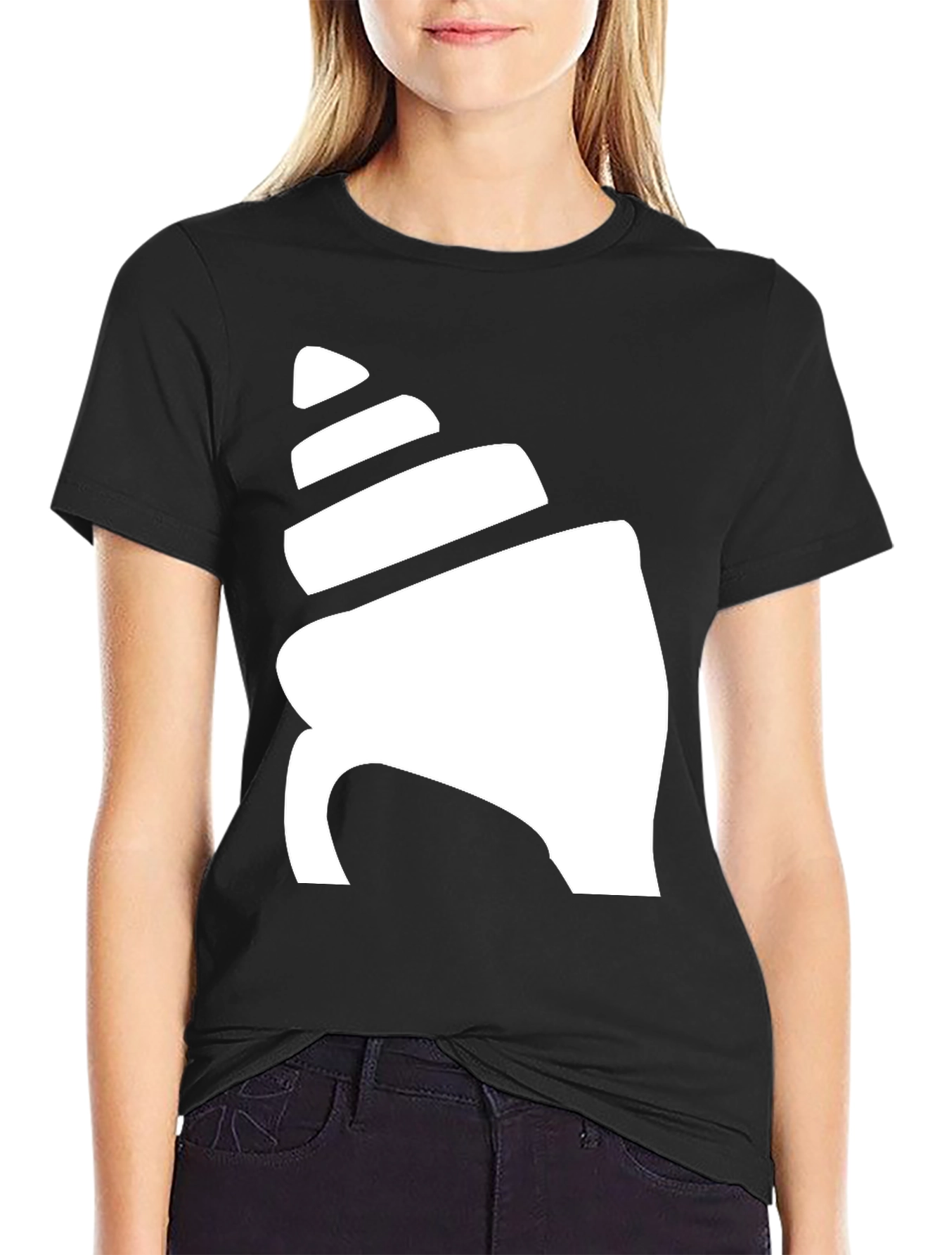 Shell Graphic Black T-Shirt - Mens Casual Tee