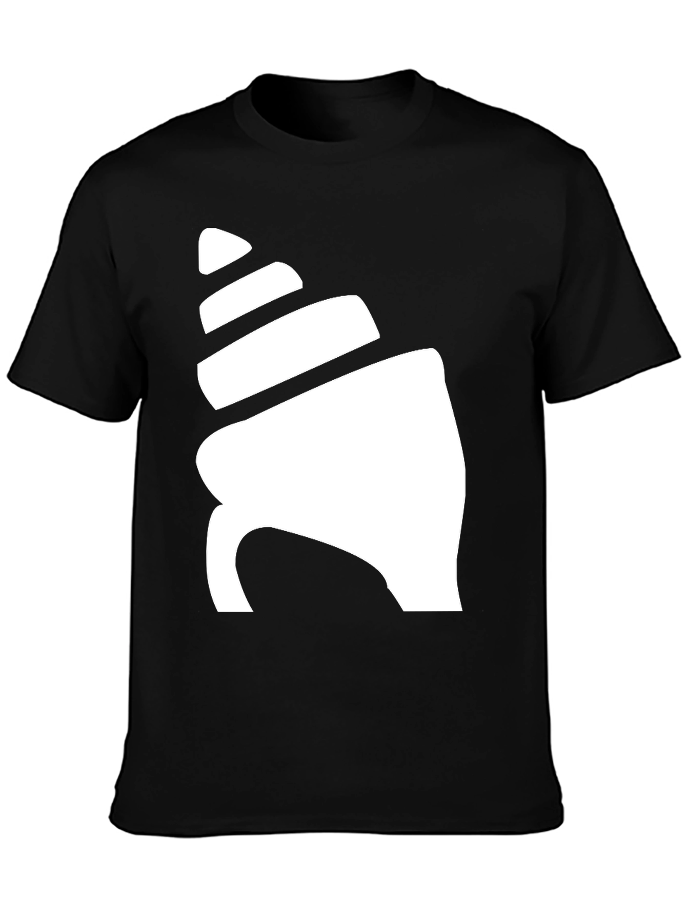 Shell Graphic Black T-Shirt - Mens Casual Tee