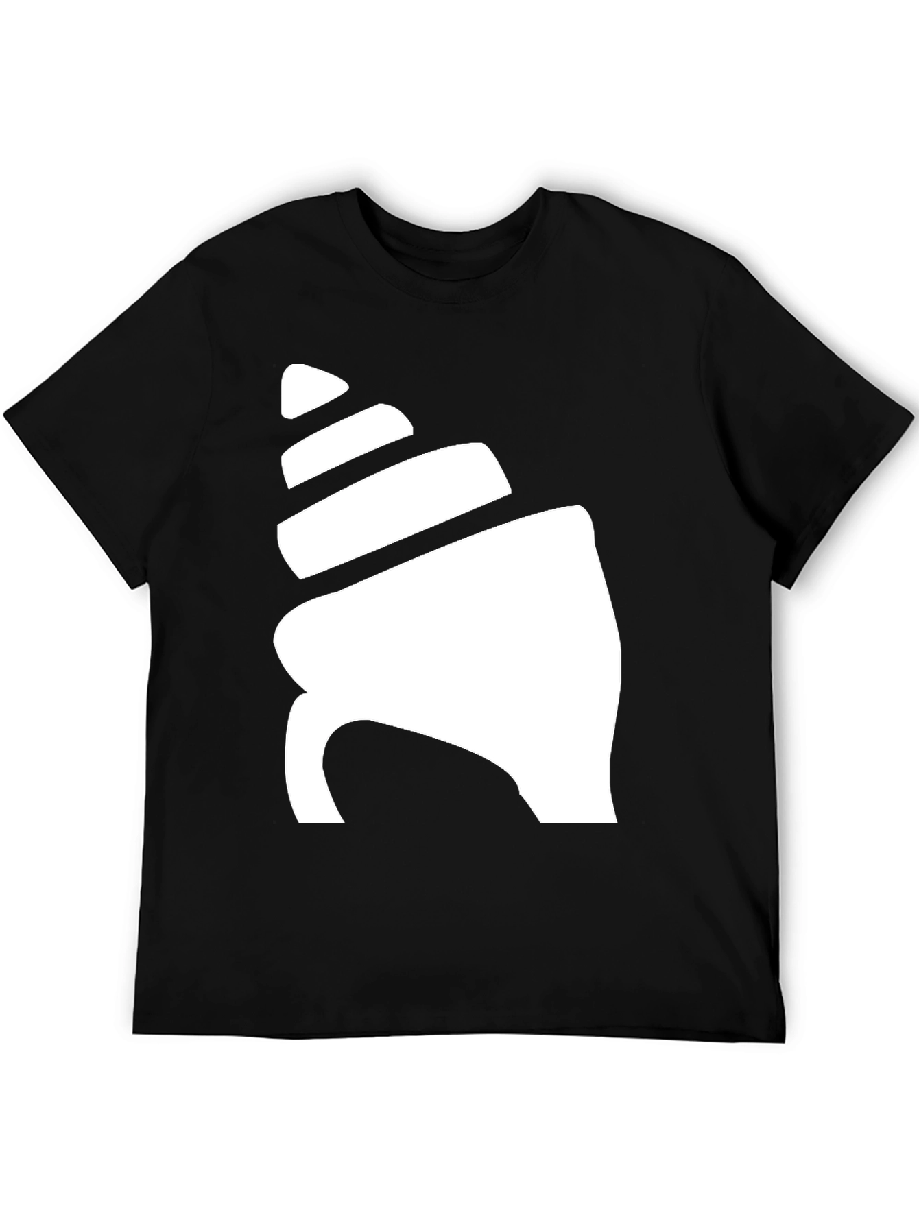 Shell Graphic Black T-Shirt - Mens Casual Tee