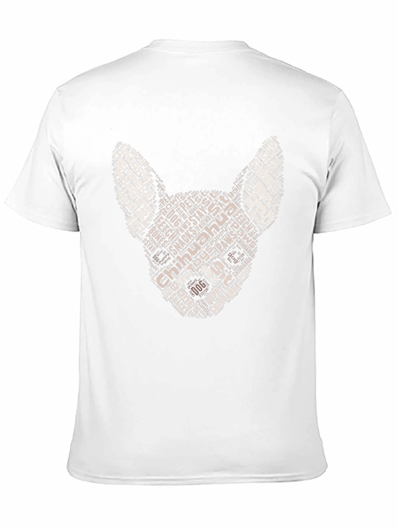 Chihuahua Dog Breed Typography Art T-Shirt
