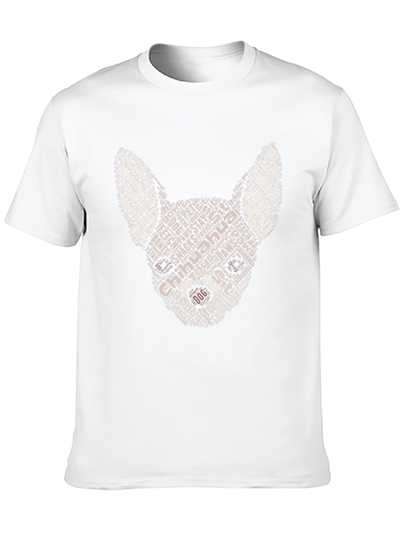 Chihuahua Dog Breed Typography Art T-Shirt