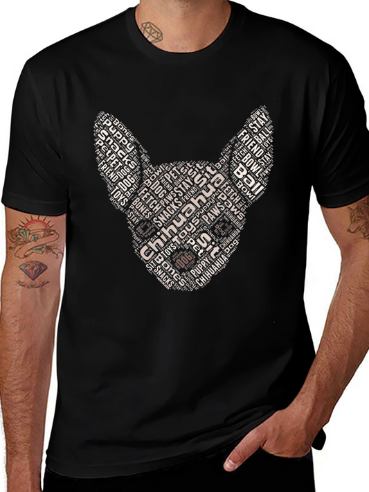 Chihuahua Dog Breed Typography Art T-Shirt