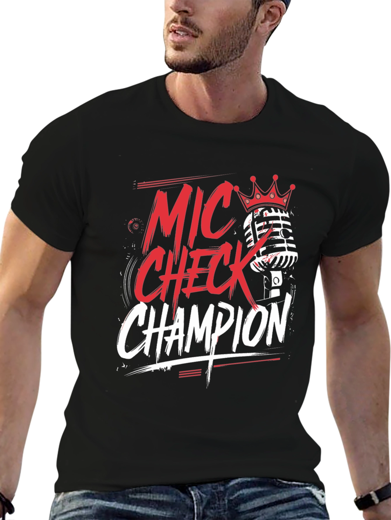Mic Check Champion Graphic T-Shirt