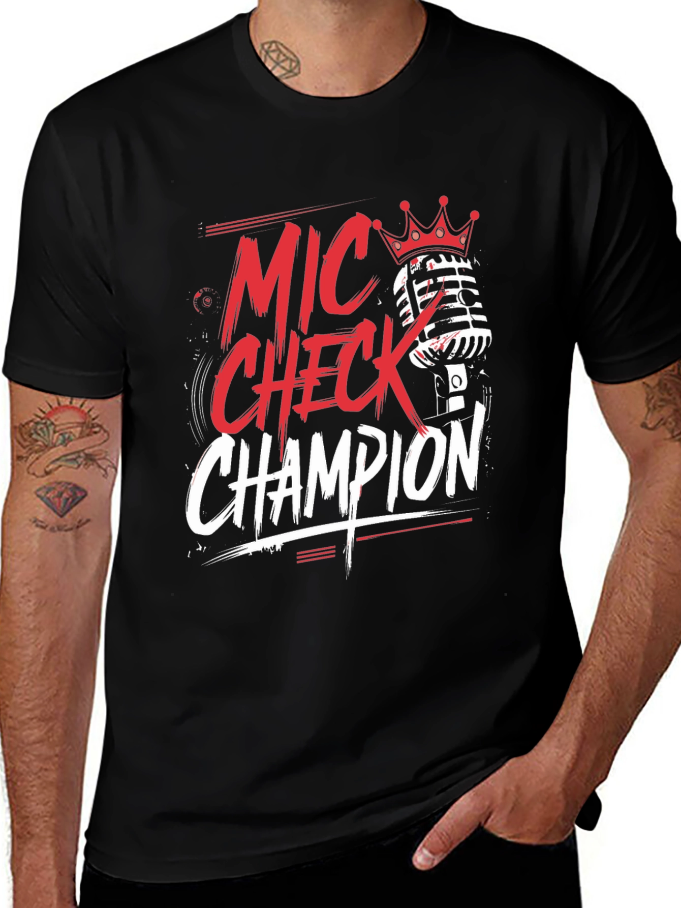Mic Check Champion Graphic T-Shirt