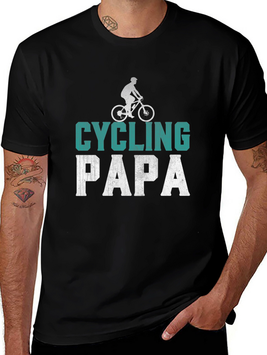 Cycling Papa Graphic Tee - Perfect for Dad