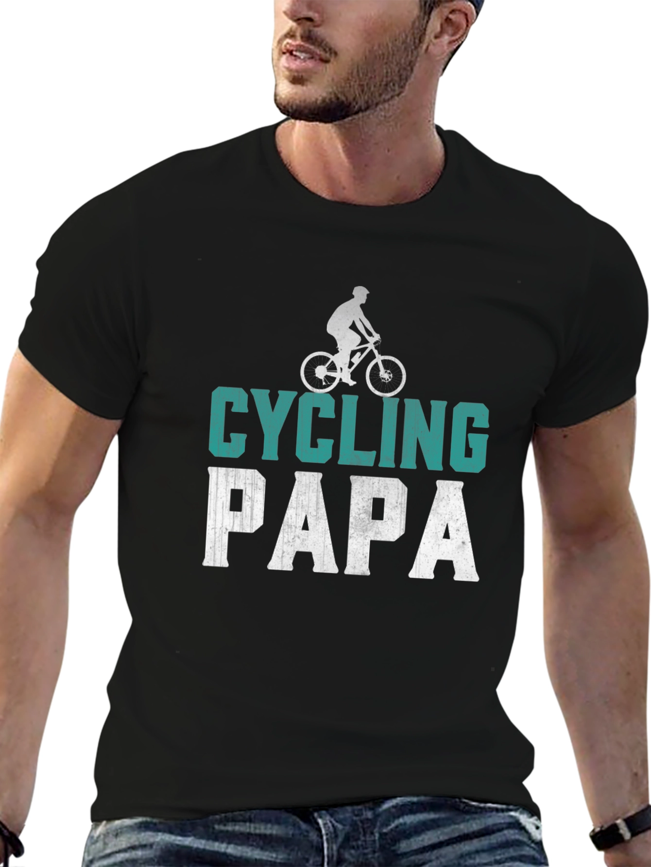 Cycling Papa Graphic Tee - Perfect for Dad