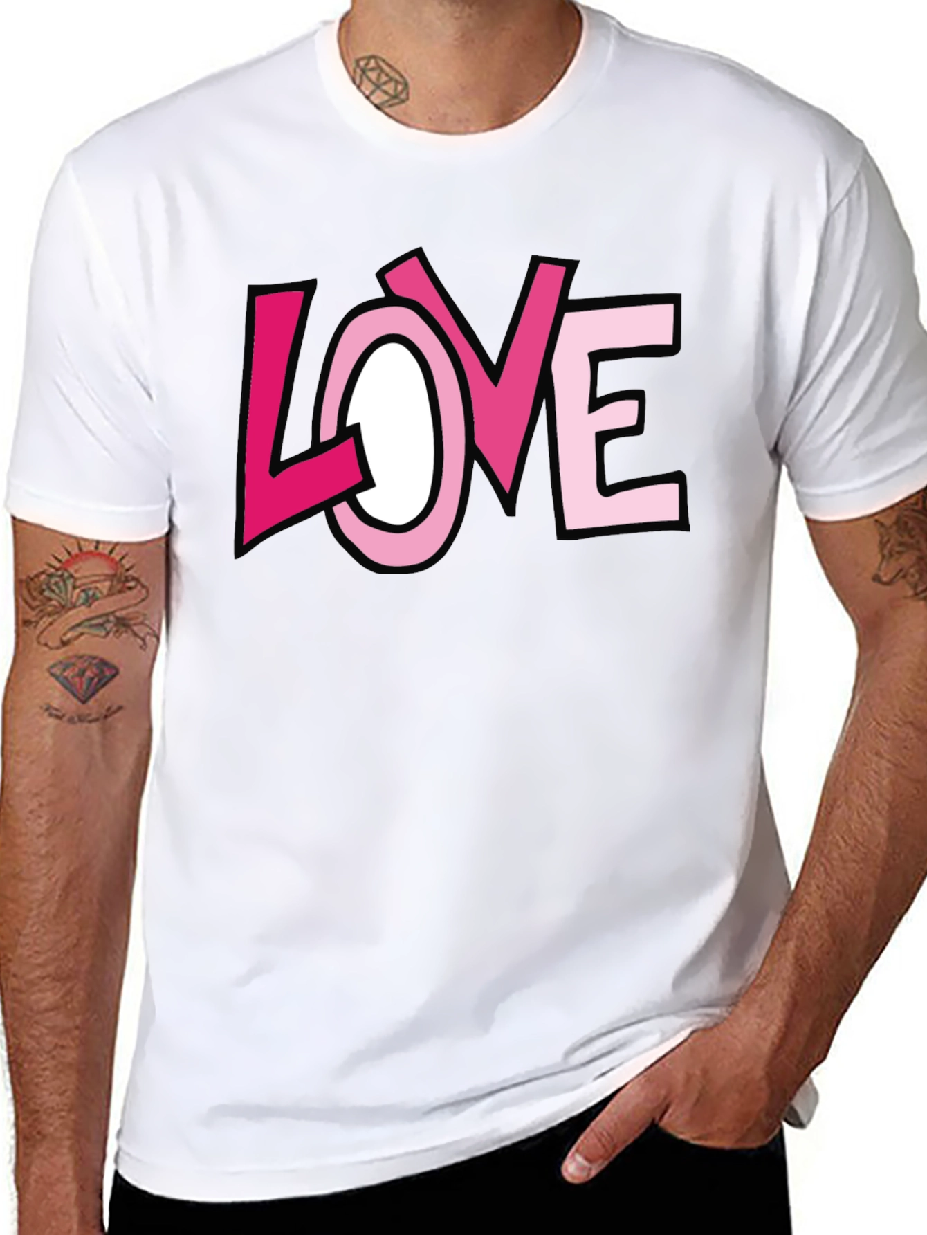 Love Graphic Black T-Shirt | Trendy Valentines Day Apparel