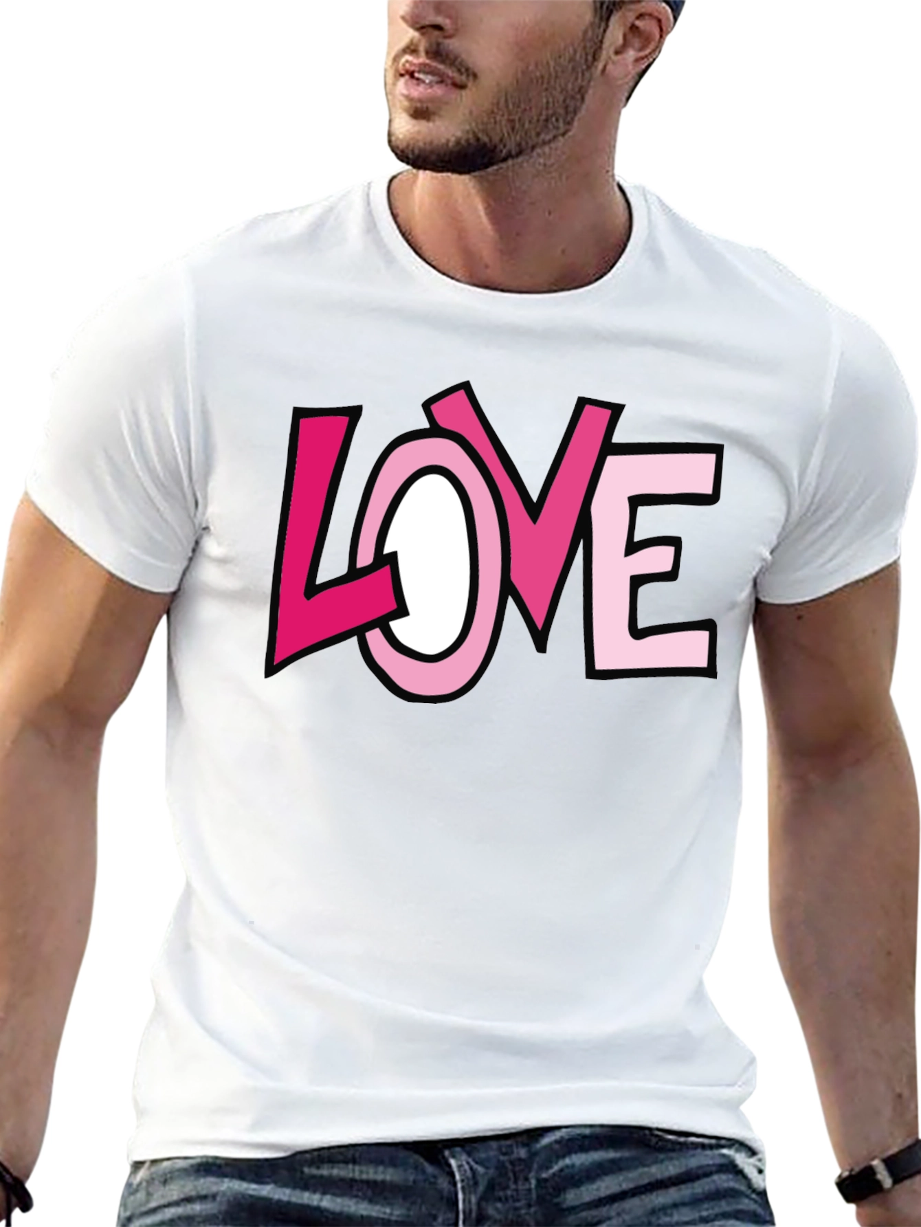 Love Graphic Black T-Shirt | Trendy Valentines Day Apparel