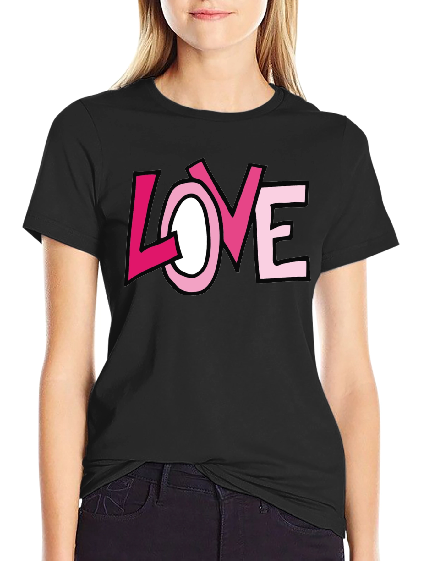 Love Graphic Black T-Shirt | Trendy Valentines Day Apparel