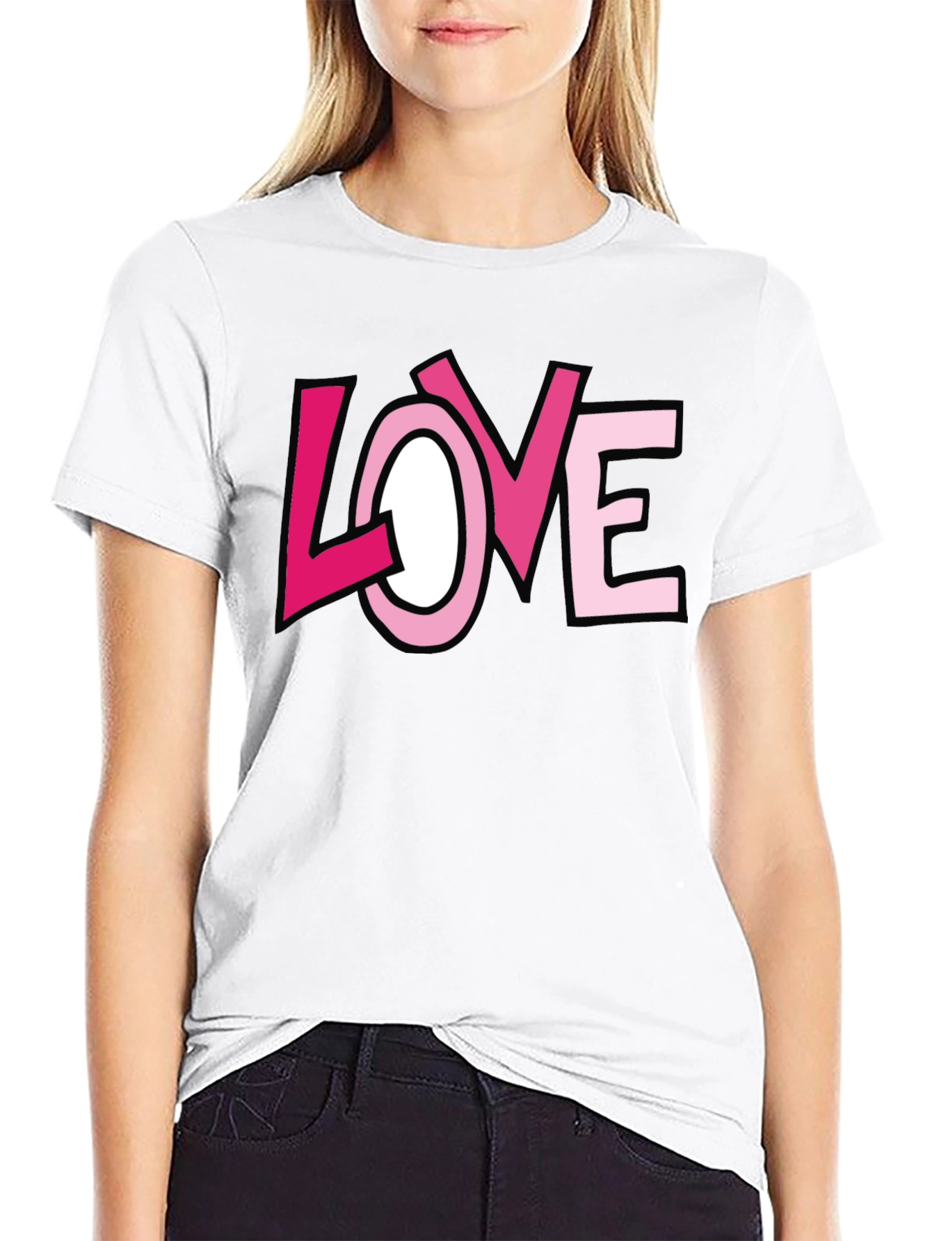 Love Graphic Black T-Shirt | Trendy Valentines Day Apparel