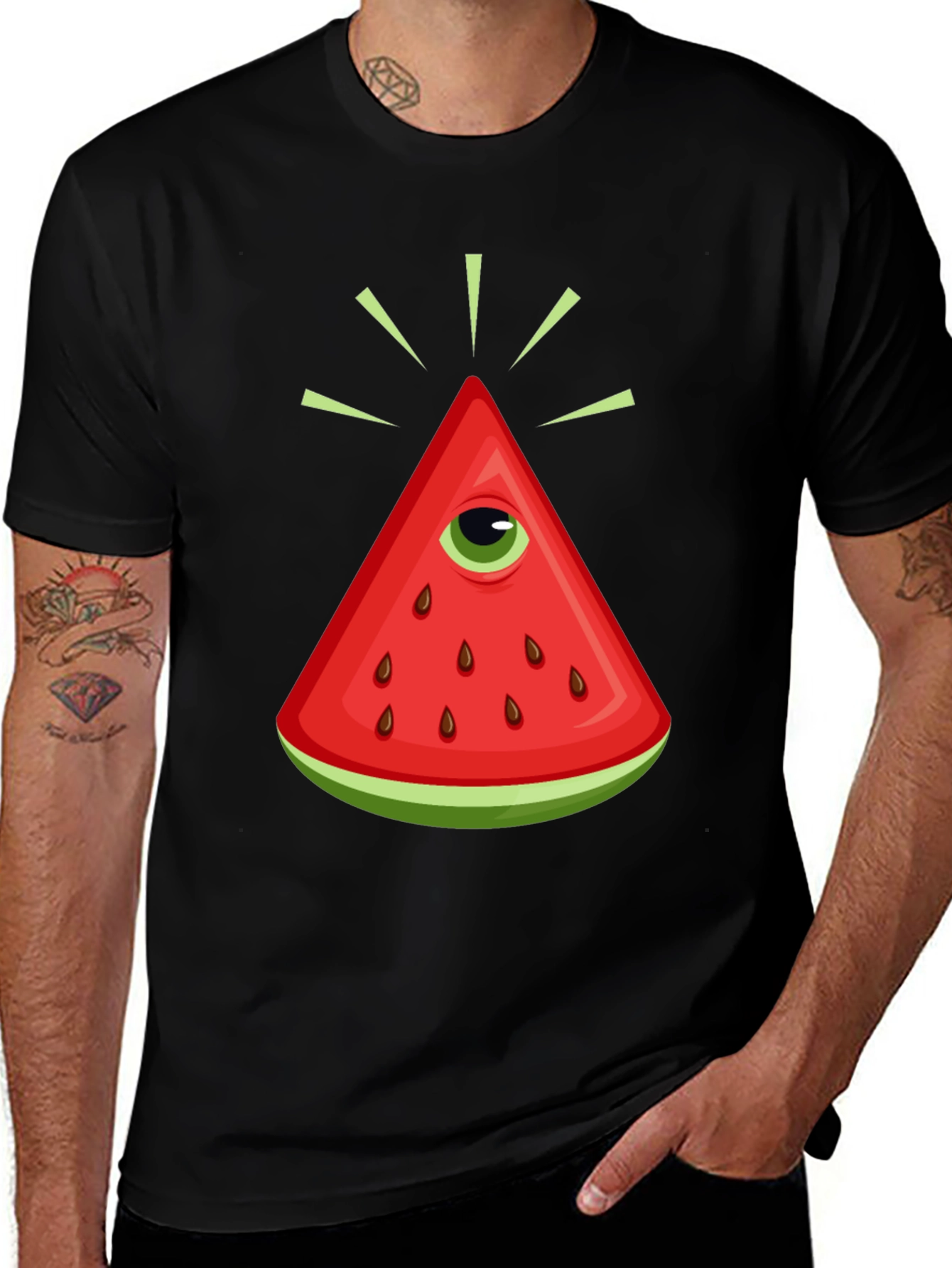 Watermelon Eye Graphic Tee - Unique Design