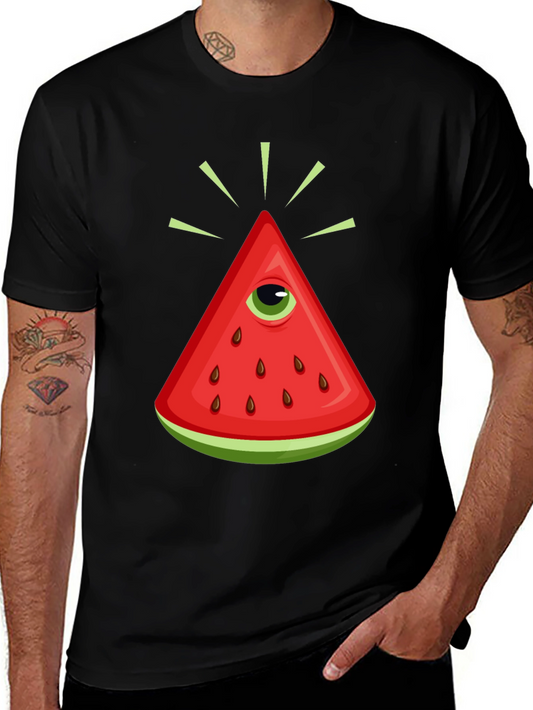 Watermelon Eye Graphic Tee - Unique Design