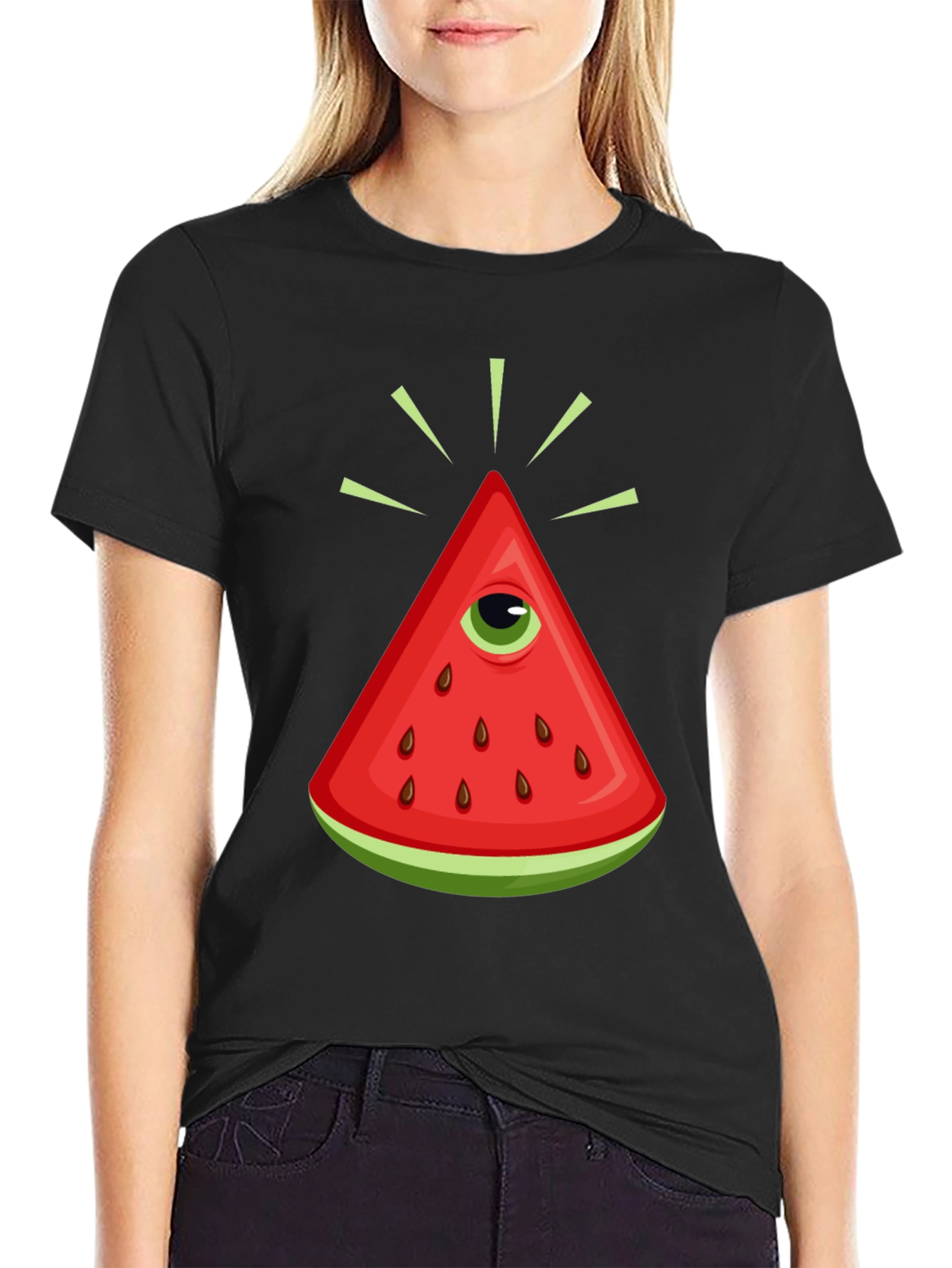 Watermelon Eye Graphic Tee - Unique Design