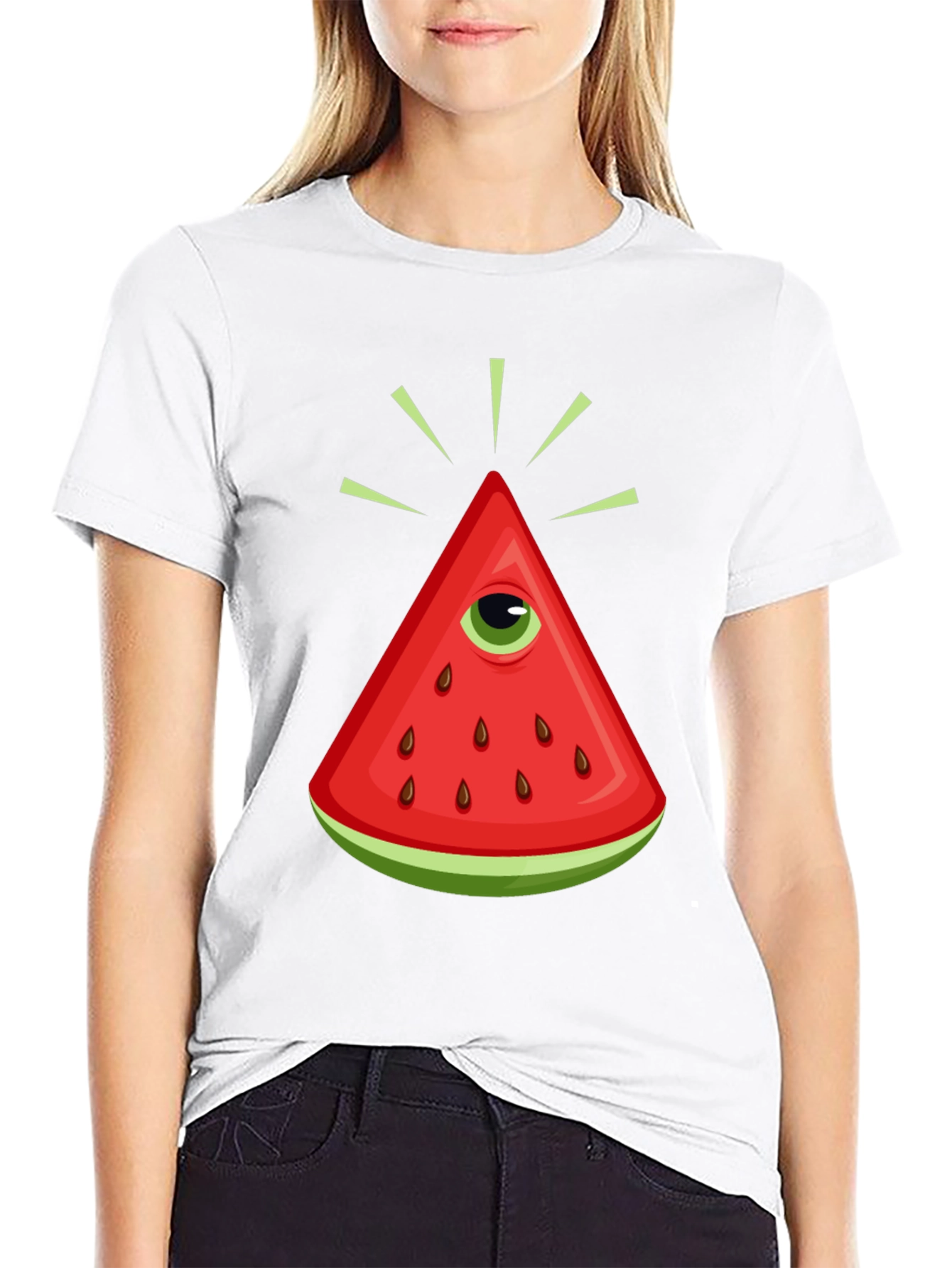 Watermelon Eye Graphic Tee - Unique Design