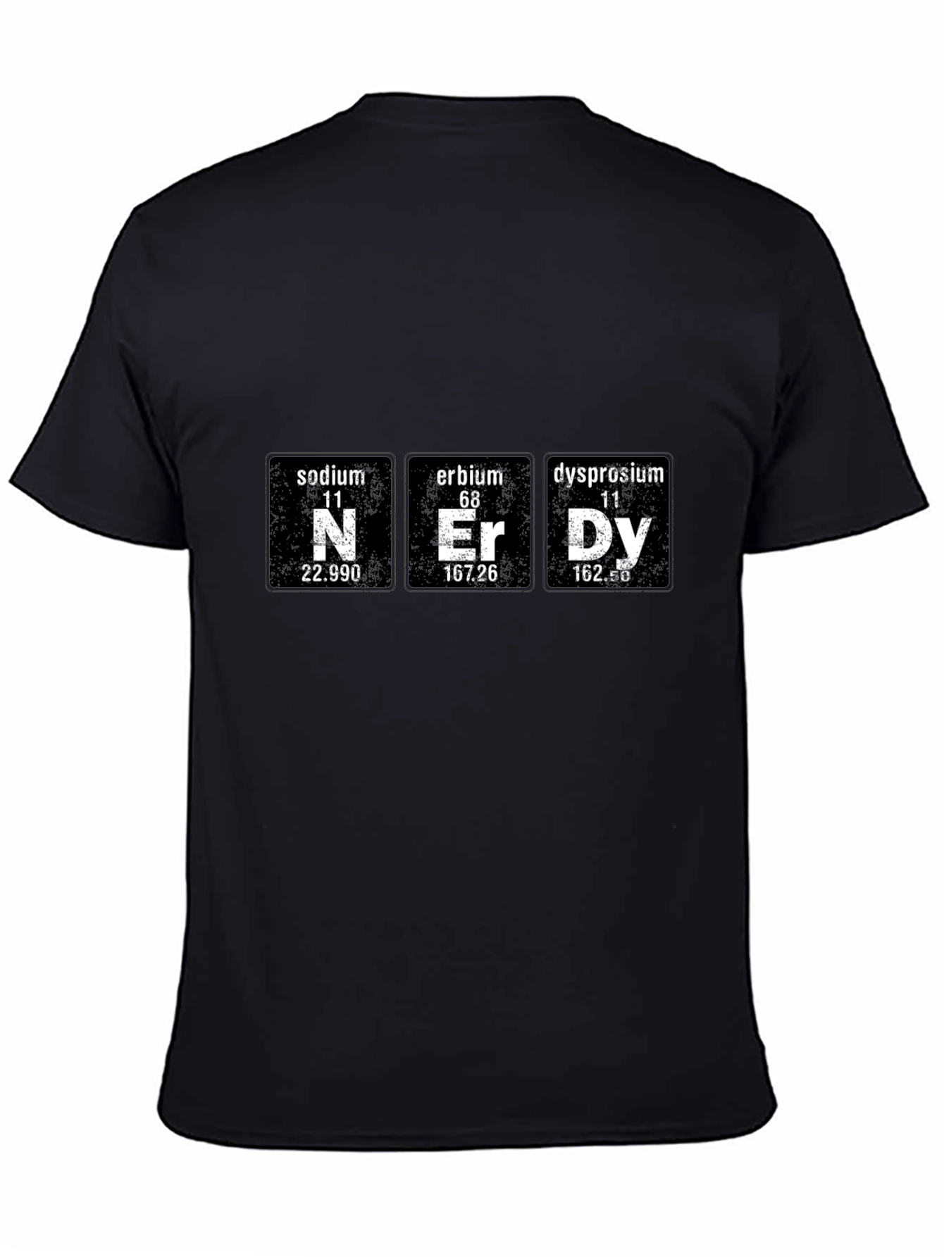 Nerdy Chemistry Periodic Table Black T-Shirt
