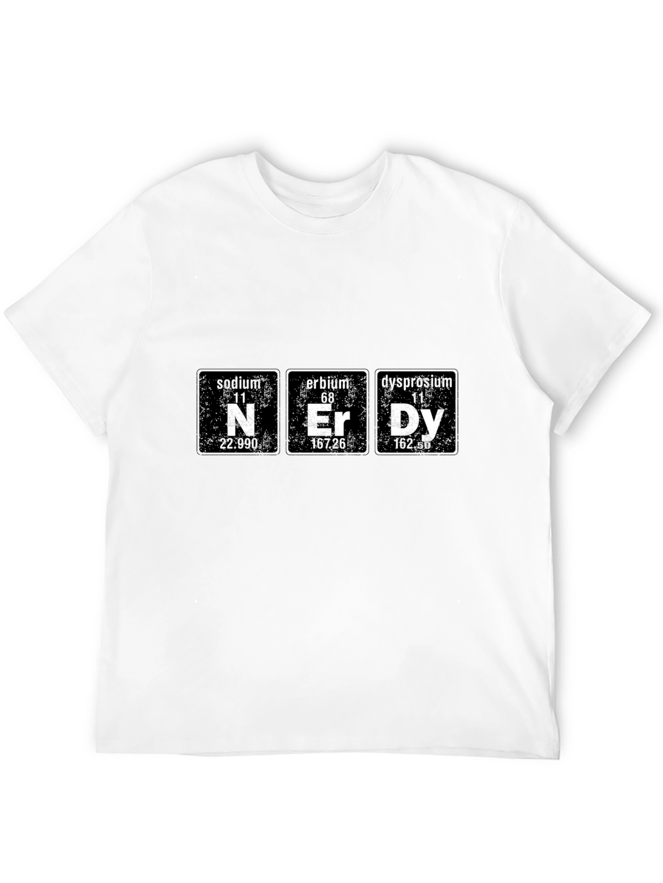 Nerdy Chemistry Periodic Table Black T-Shirt