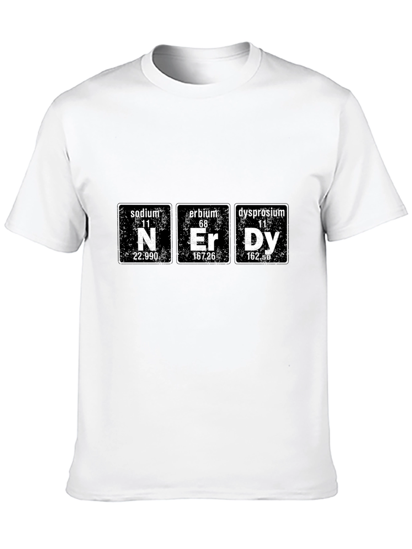 Nerdy Chemistry Periodic Table Black T-Shirt