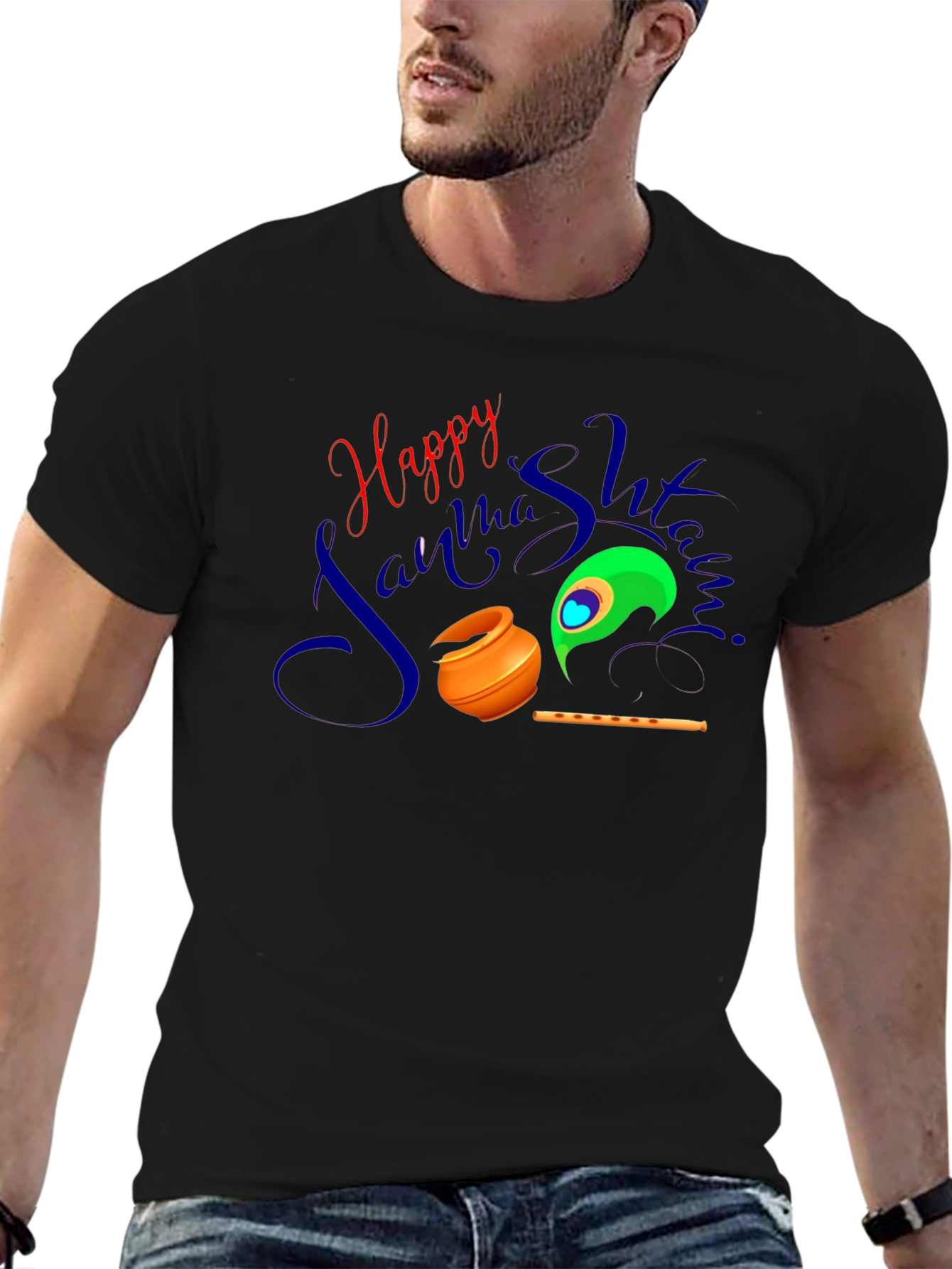 Happy Janmashtami Graphic T-Shirt