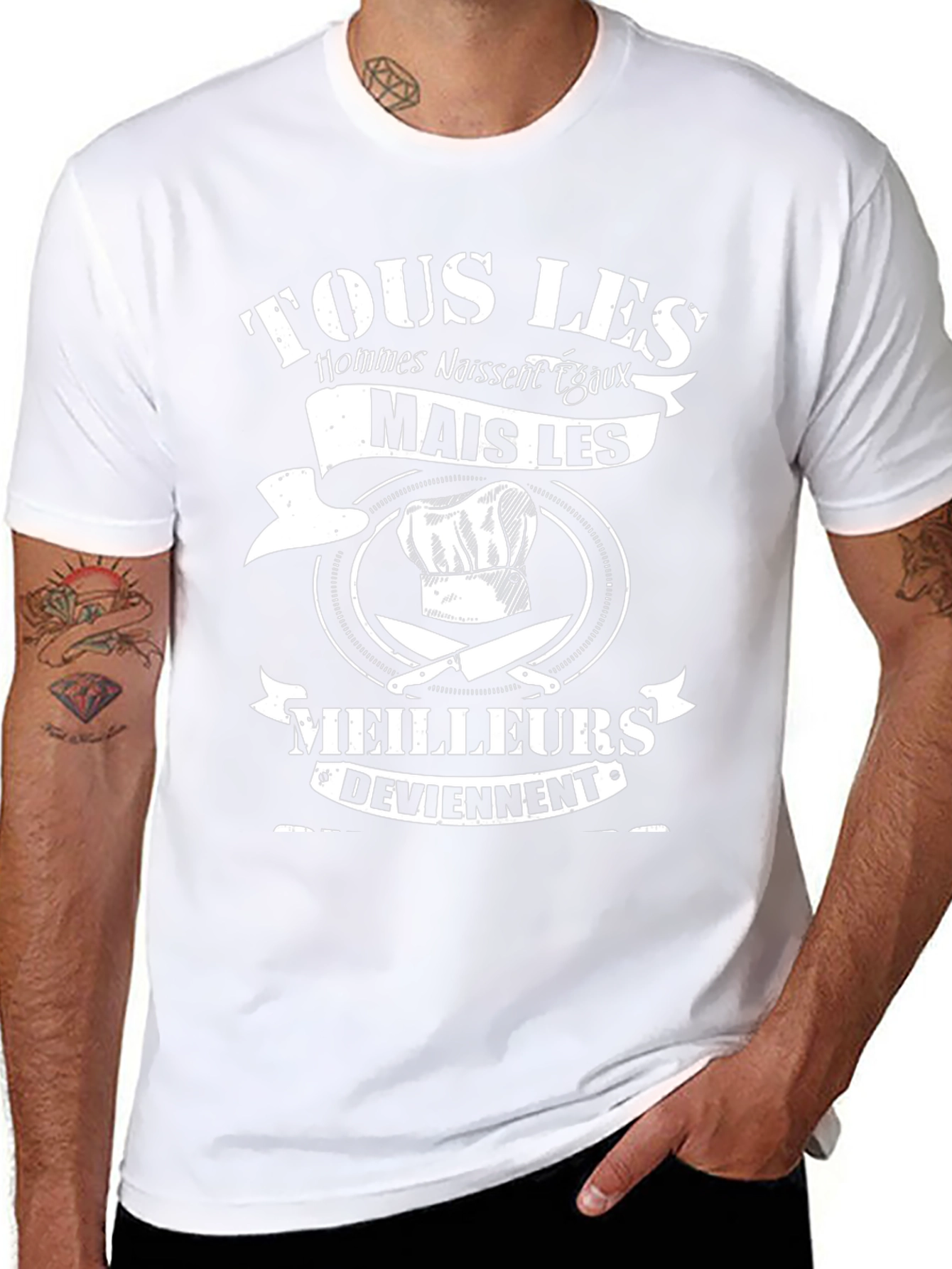 Chef T-Shirt: Tous Les Hommes Naissent Egaux