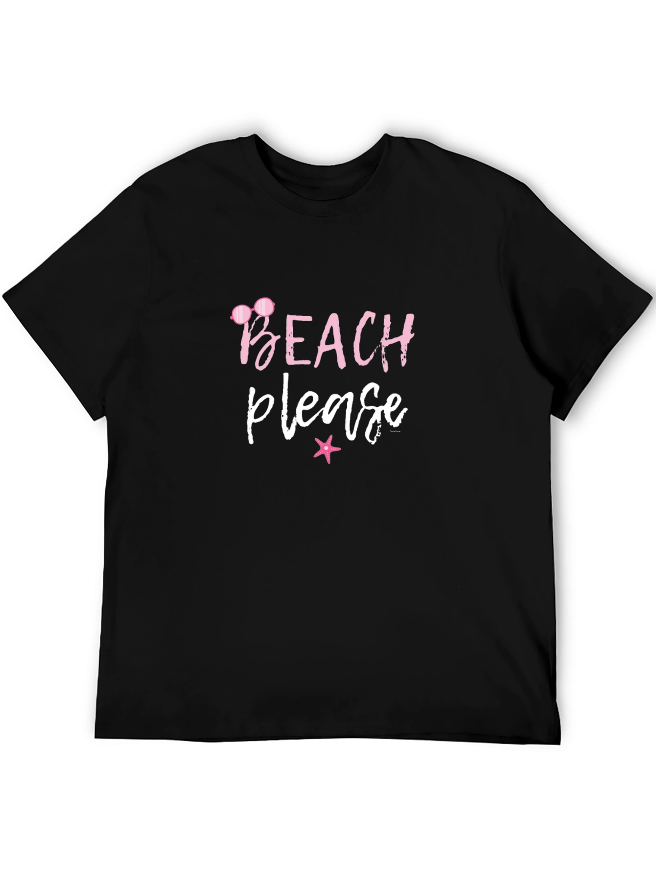 Beach Please Black T-Shirt