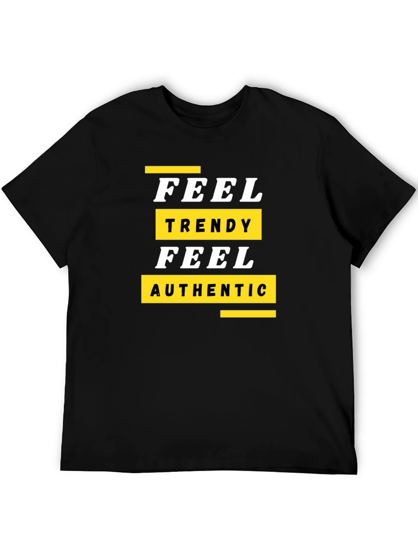 Trendy Feel Authentic Graphic Tee - Black