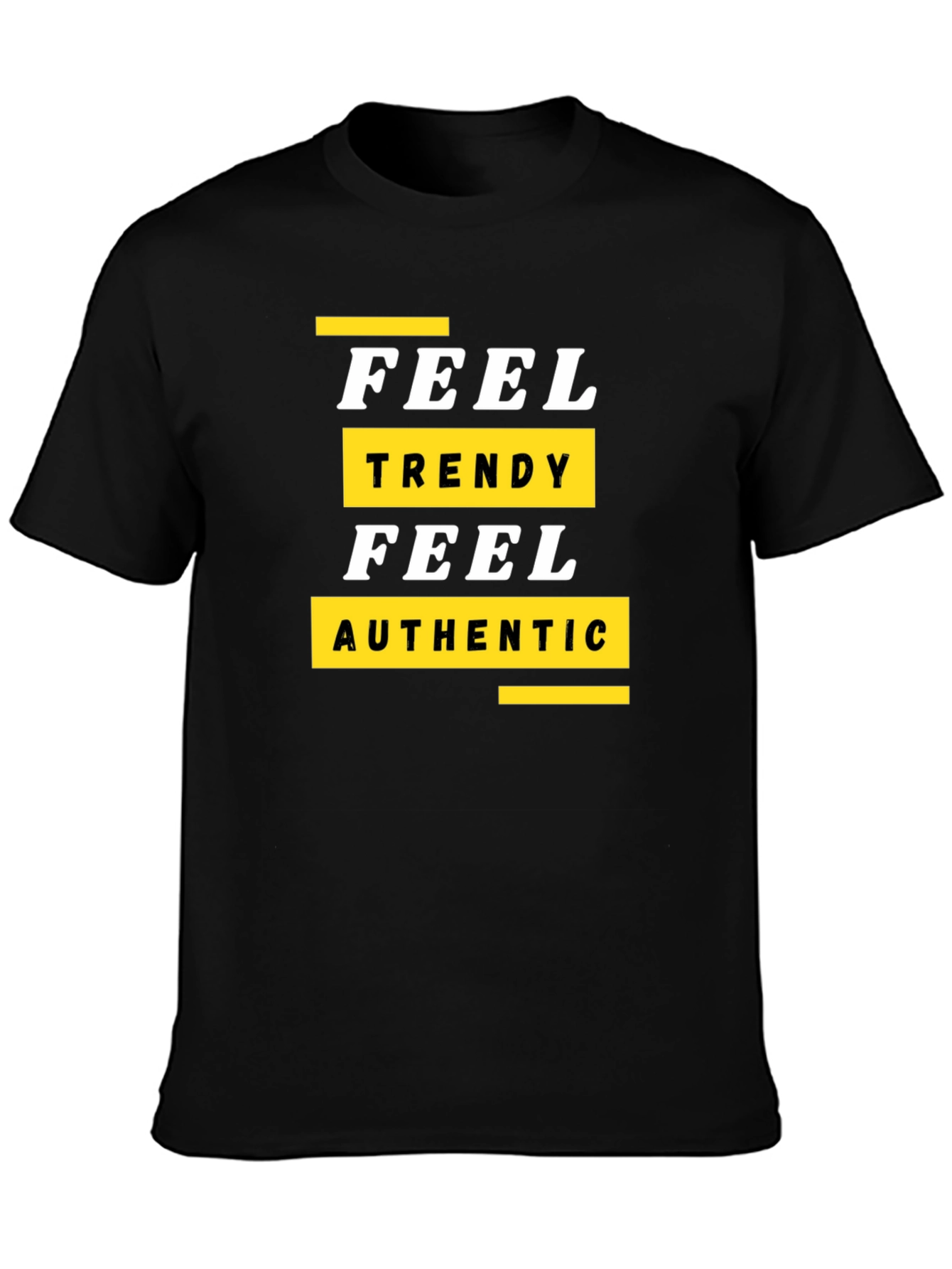 Trendy Feel Authentic Graphic Tee - Black
