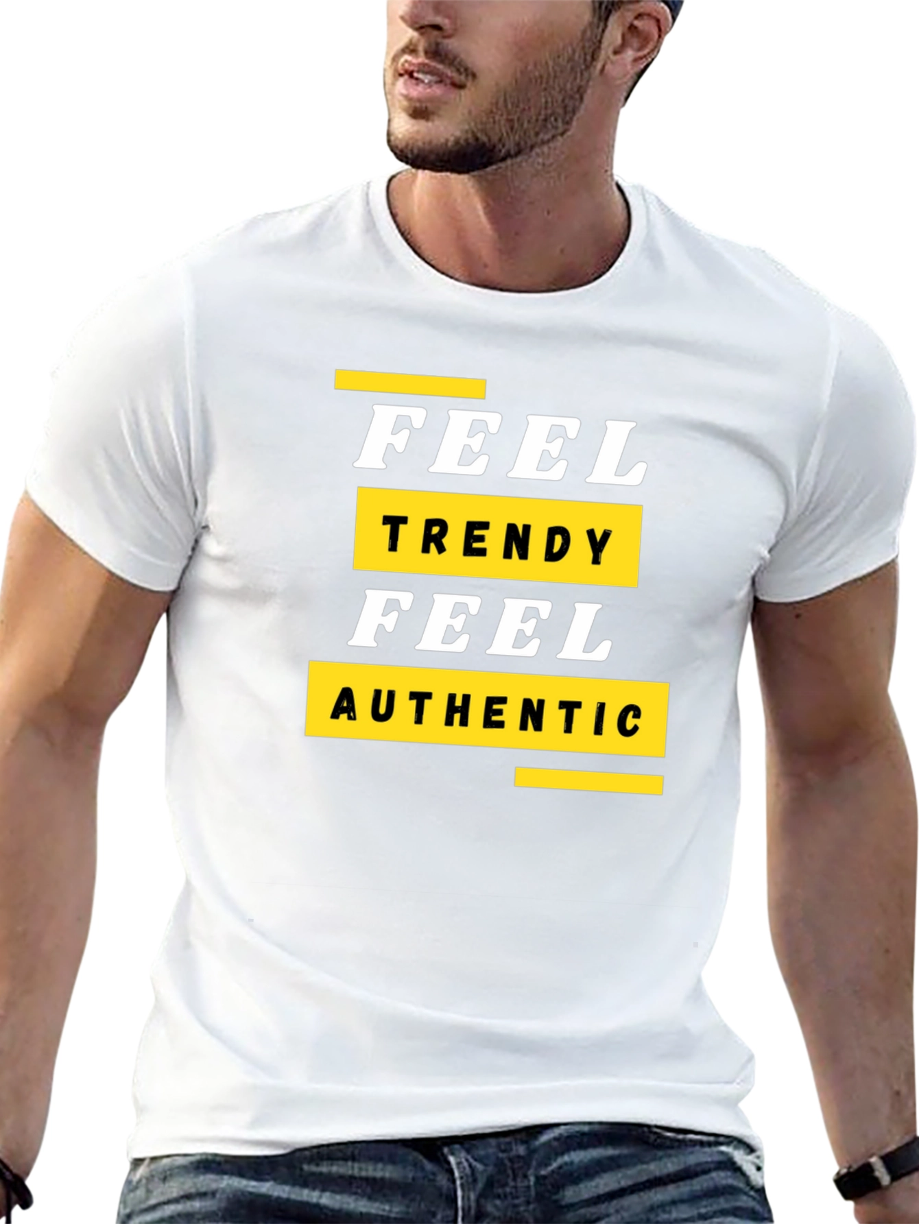 Trendy Feel Authentic Graphic Tee - Black