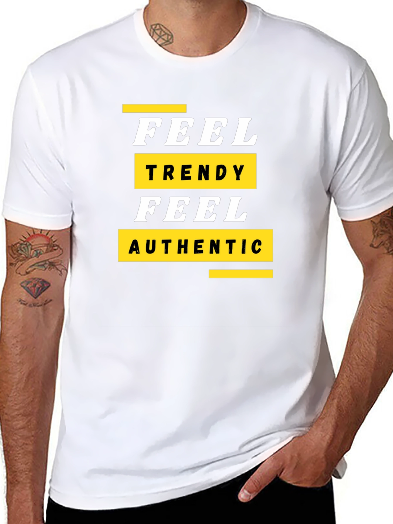 Trendy Feel Authentic Graphic Tee - Black