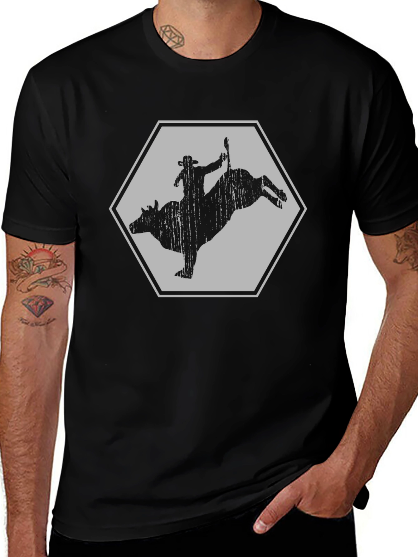 Rodeo Bull Rider Graphic Tee