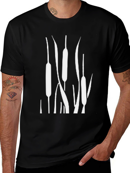 Cattail Graphic Black T-Shirt | Nature Lover Tee
